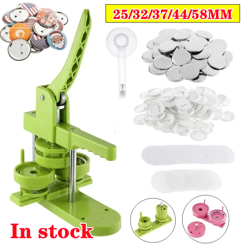Button Badge Blank - Mesin pembuat kancing lencana DIY, Set