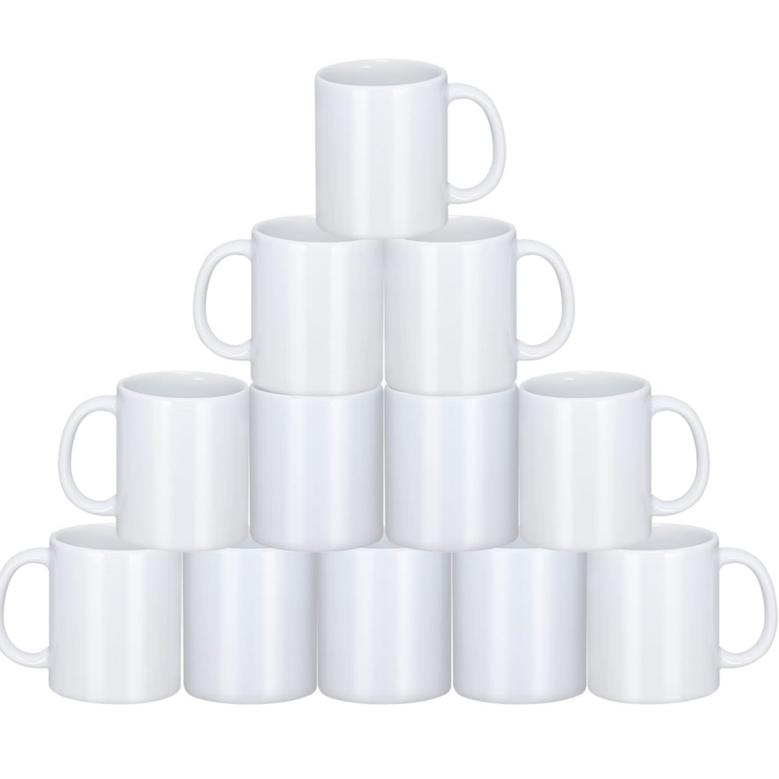 Sublimation Mug White - HTVRONT Mug Sublimasi Keramik Putih Kosong,
