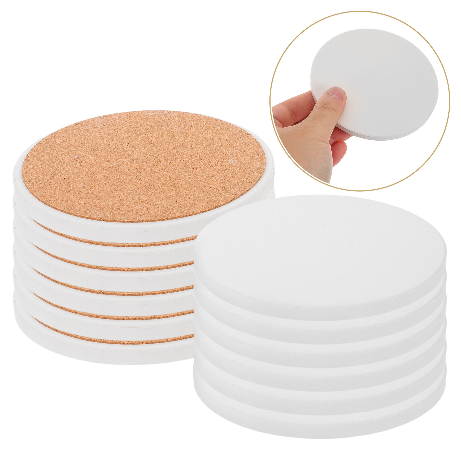 Coaster Sublimation Blank - 12 Buah Tatakan Gelas Sublimasi Kosong