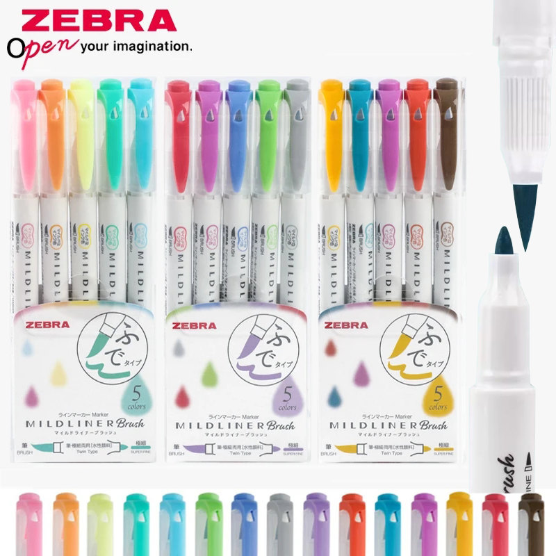 Zebra Pen Mildliner - Pena Highlighter Mildliner ZEBRA, Set alat