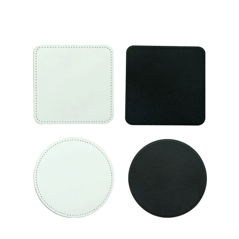 Coaster Sublimation Blank - 10pcs/lot Alas Cangkir Kulit PU Sublimasi