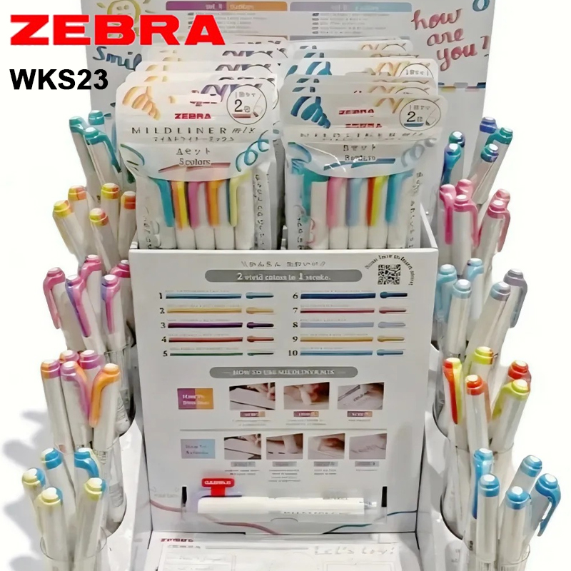 Zebra Pen Mildliner - Spidol Zebra Twin Colored Highlighter WKS23