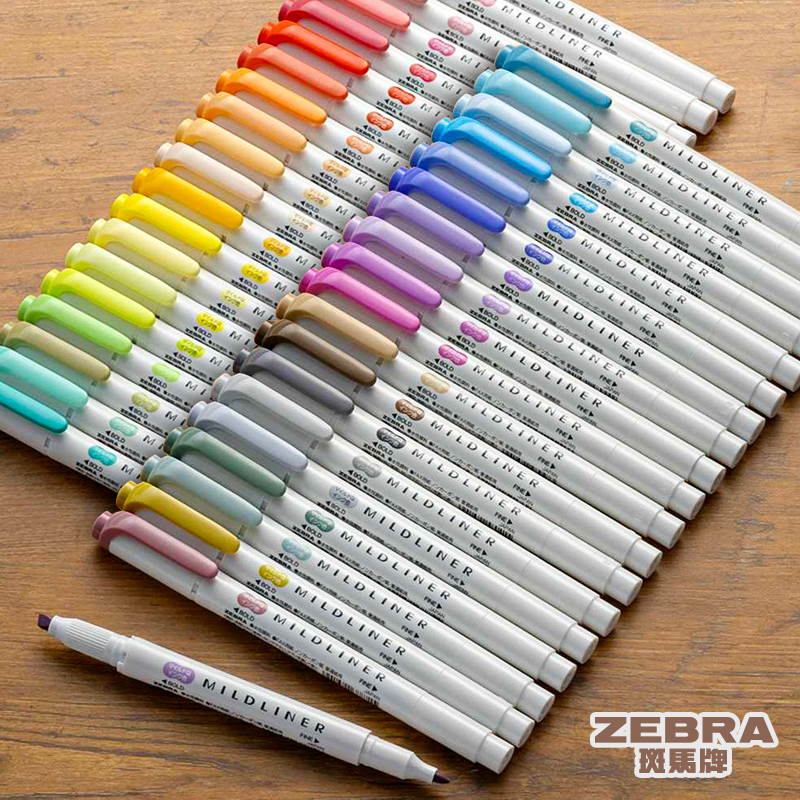 Zebra Pen Mildliner - Pena Stabilo Zebra Mildliner, 5/10/25/35/40 Aneka