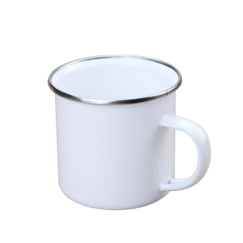 Sublimation Mug White - Mug Enamel Stainless Steel Kosong untuk