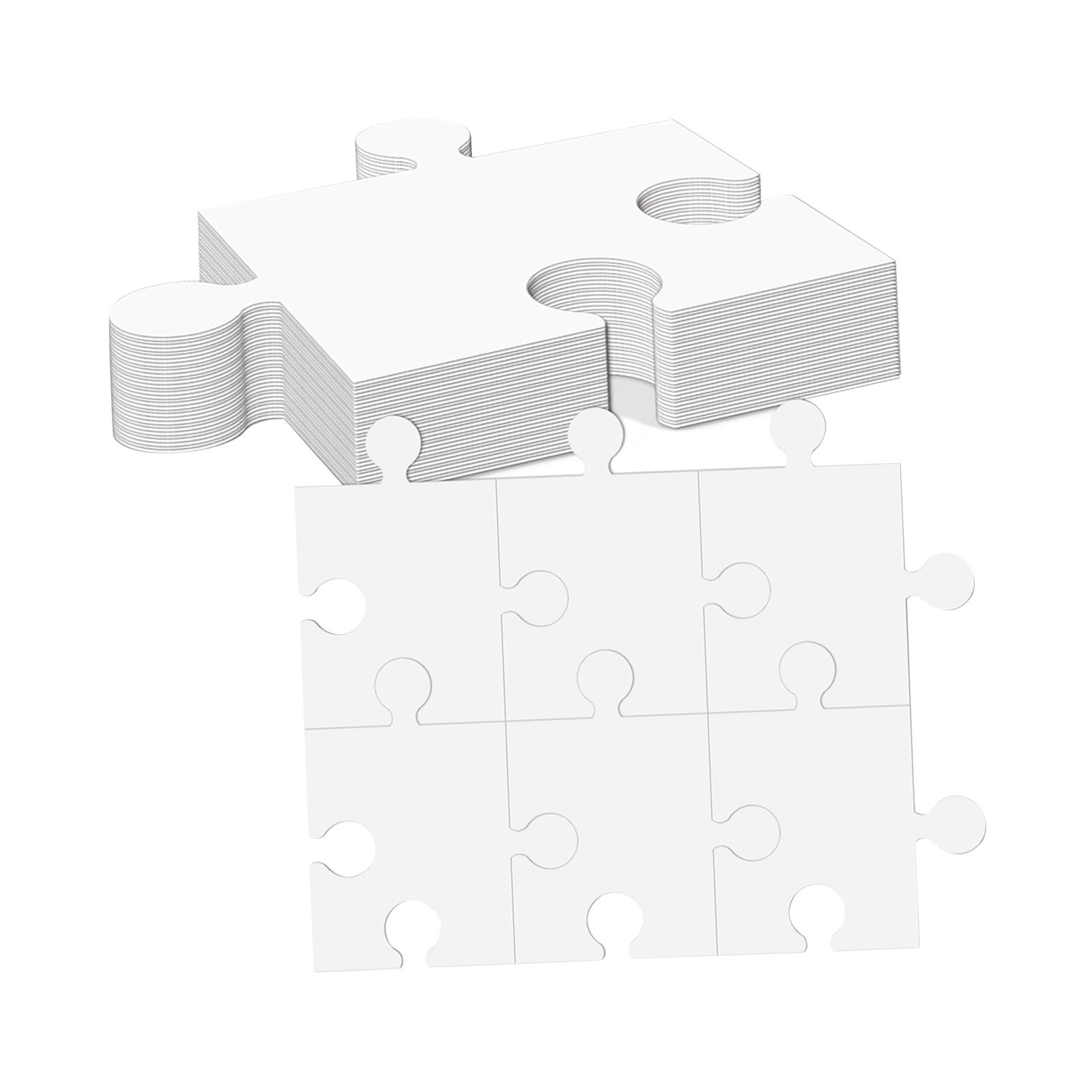 Puzzle Blank White - Aksesori Puzzle Jigsaw Kosong dari Karton