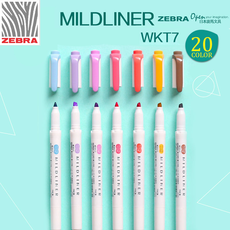Zebra Pen Mildliner - ZEBRA Jepang WKT7 baru Mildliner pena