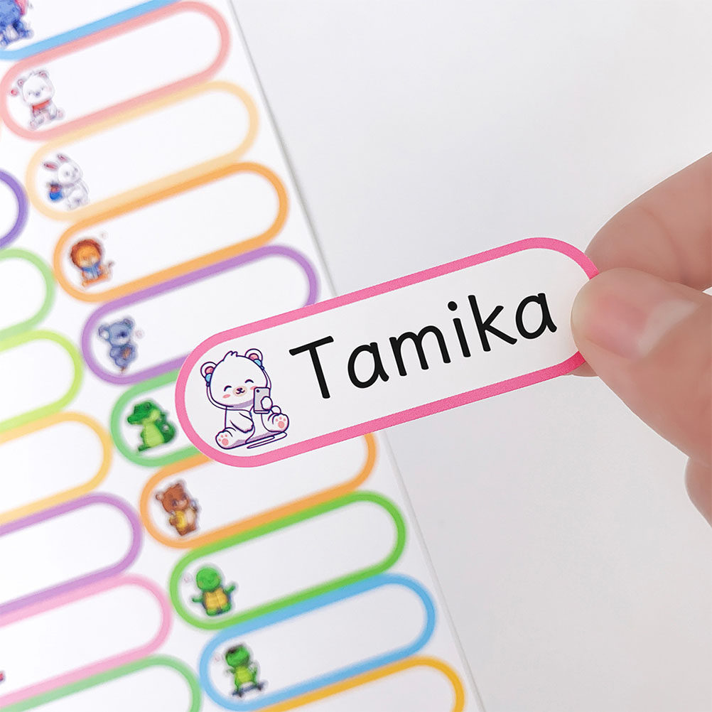Water Bottle Blank - 10 Lembar Stiker Label Nama yang