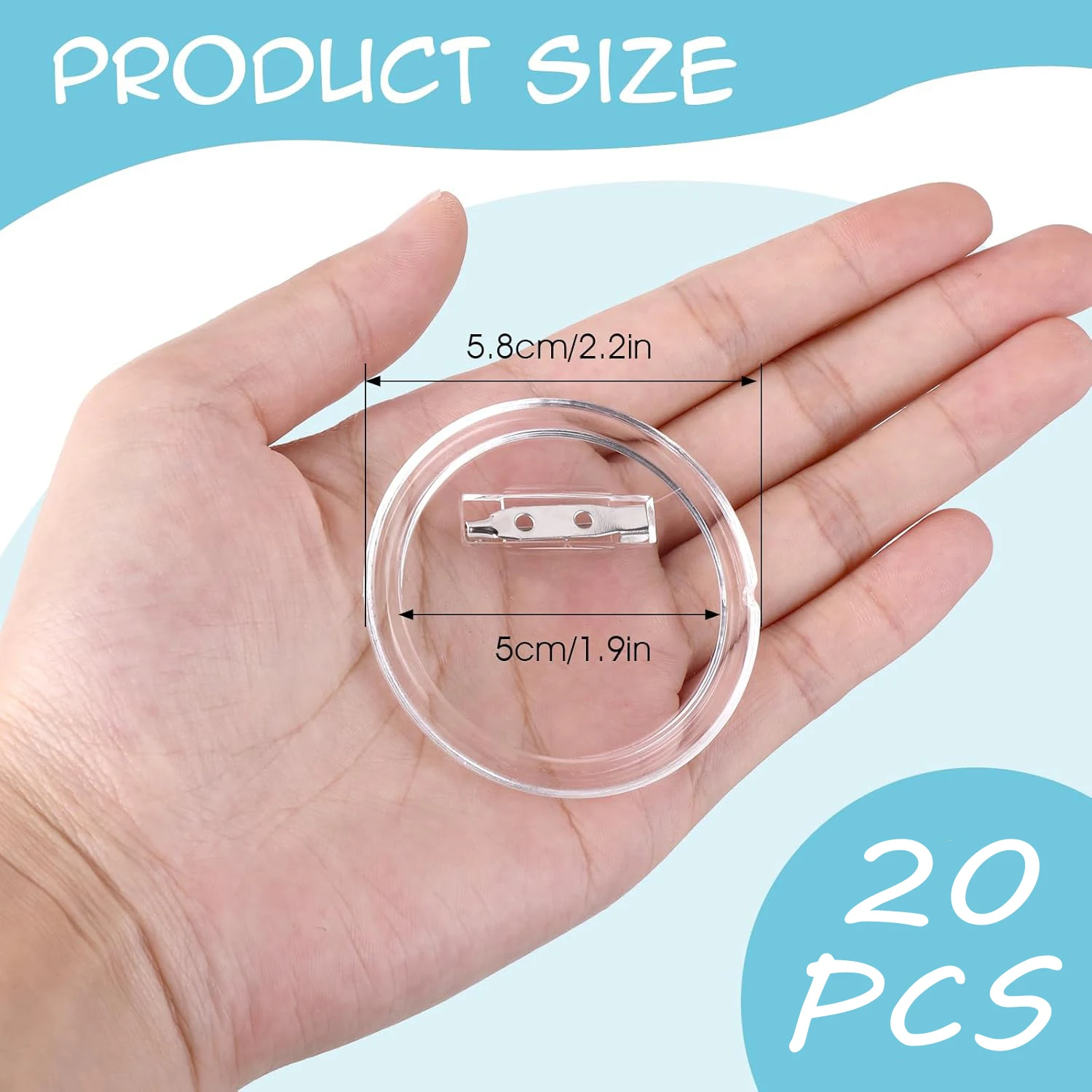 5-20 Buah Tombol Kosong dengan - Button Badge Blank ulasan dan harga