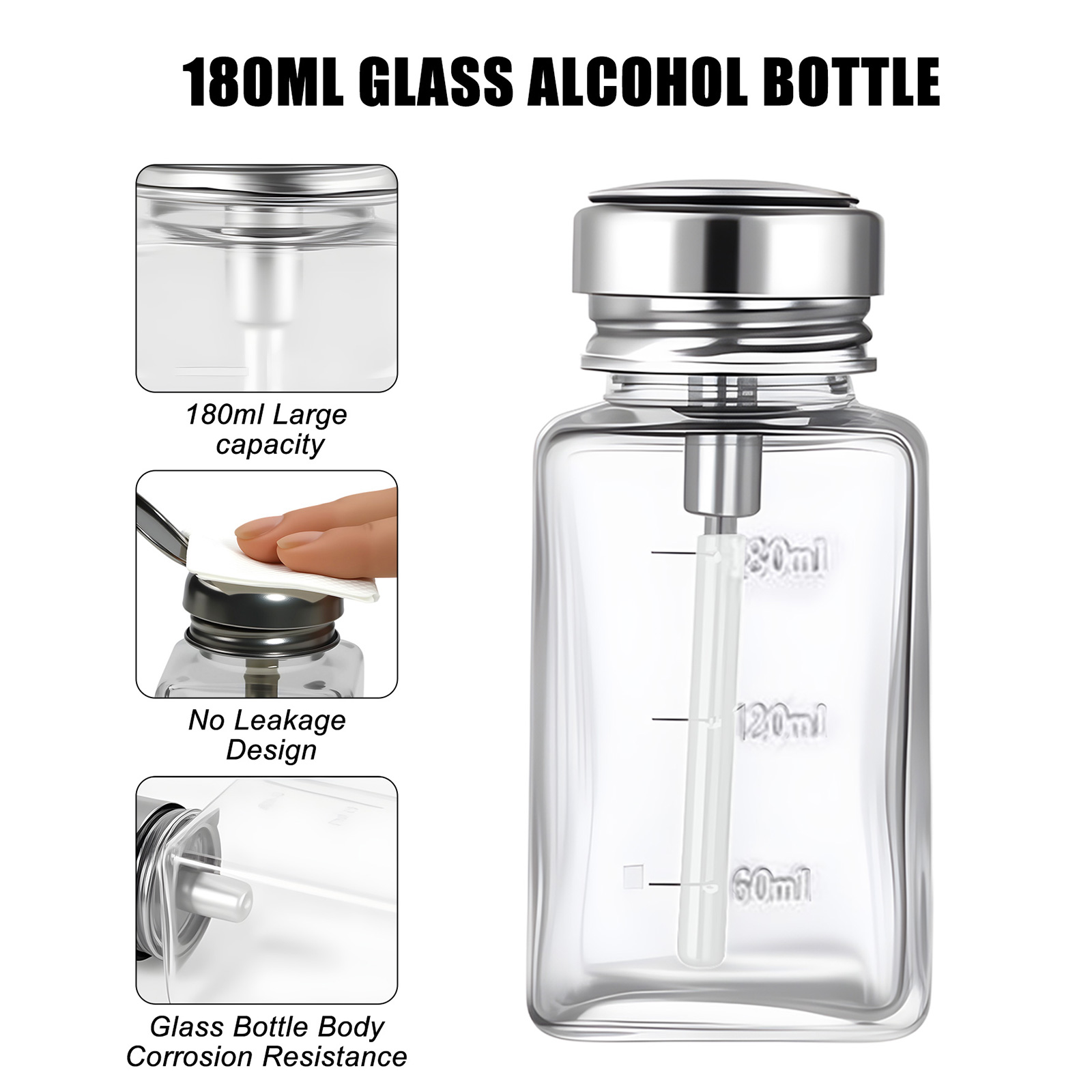 Botol Kaca 180ml untuk Kuku, B - Water Bottle Blank ulasan dan harga