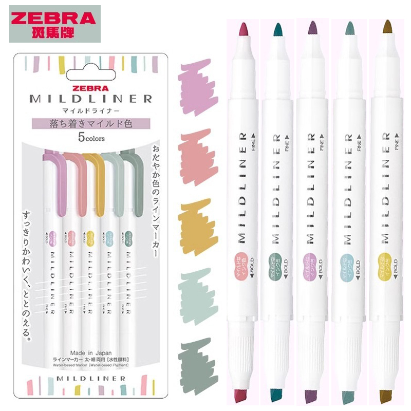 Pena Highlighter Zebra Mildlin - Zebra Pen Mildliner ulasan dan harga