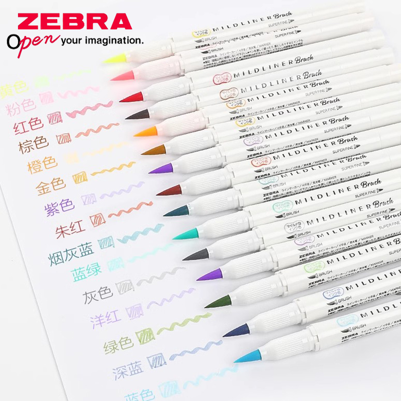 Pensil kuas spidol dua ujung Z - Zebra Pen Mildliner ulasan dan harga