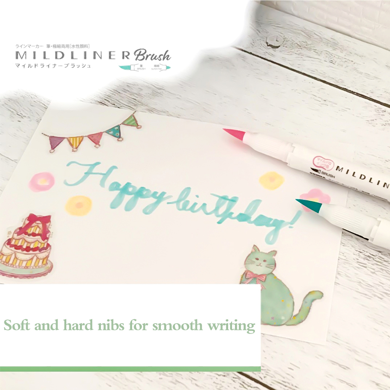 Pensil kuas spidol dua ujung Z - Zebra Pen Mildliner ulasan dan harga
