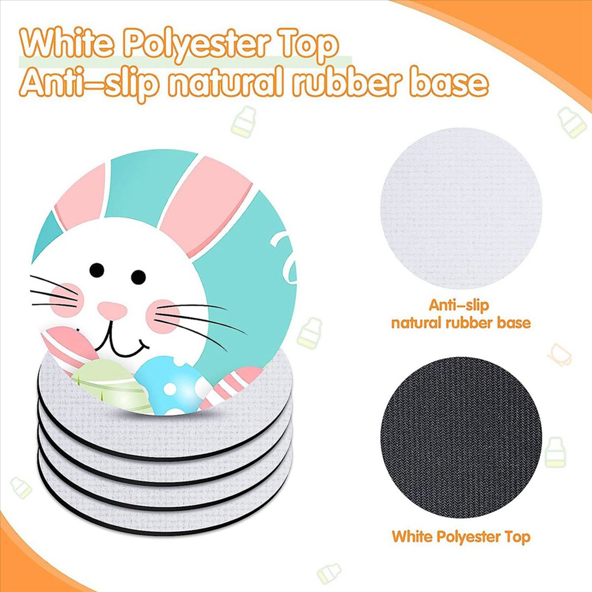 ABVT-160PC Alas Cangkir Kosong - Coaster Sublimation Blank ulasan dan harga