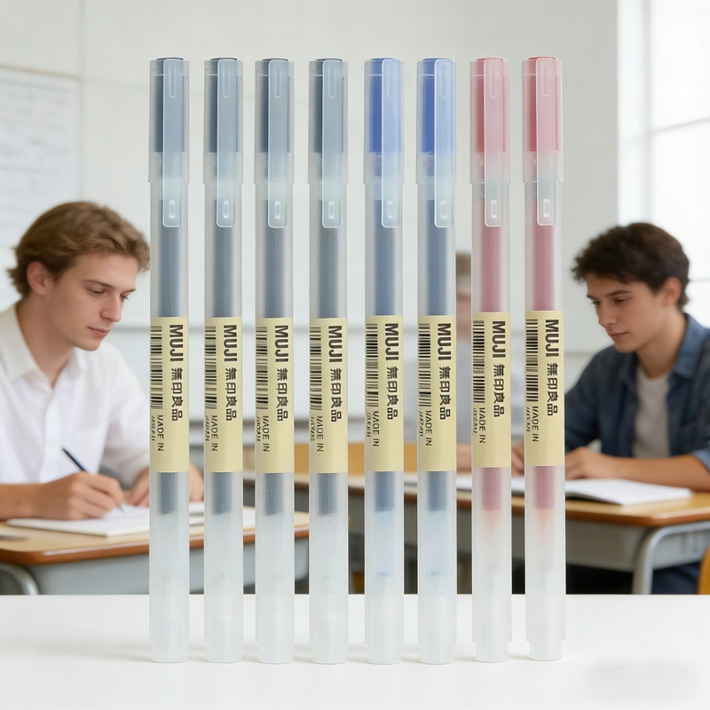 Set Pena Bolpoin MUJI 6/8 Buah - Muji Stationery Gel Pen ulasan dan harga