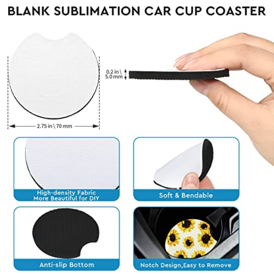 40 Buah Tatakan Gelas Mobil Ko - Coaster Sublimation Blank ulasan dan harga