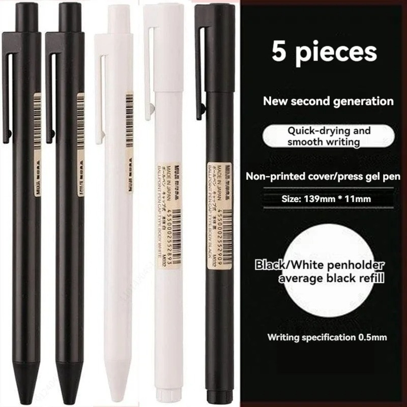 Pulpen Gel Ujung Bulat Hitam 0 - Muji Stationery Gel Pen ulasan dan harga