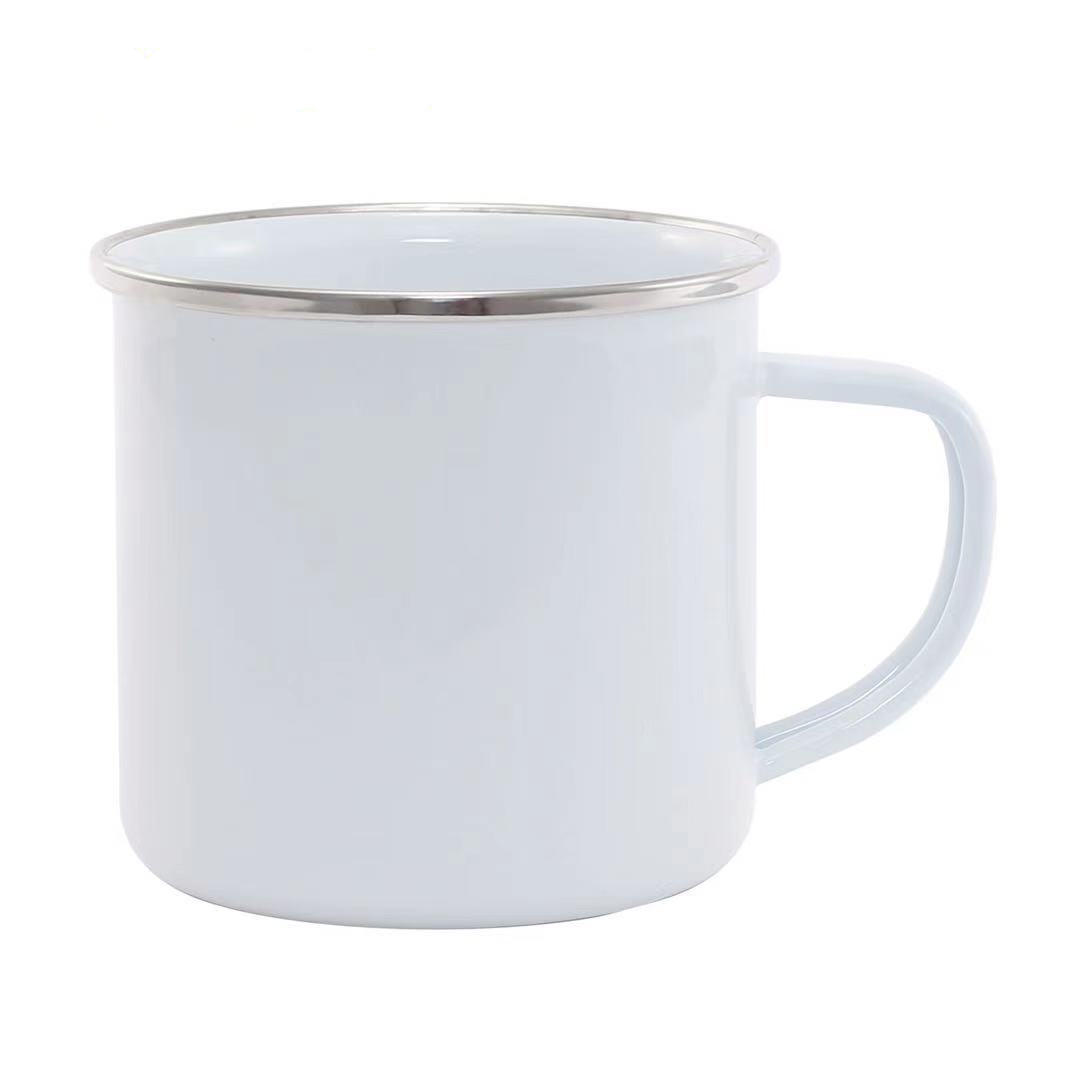 Mug Enamel Stainless Steel Kos - Sublimation Mug White ulasan dan harga
