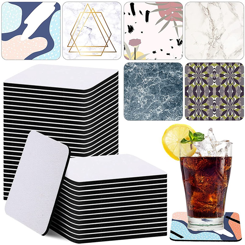 35 Buah Alas Gelas Sublimasi P - Coaster Sublimation Blank ulasan dan harga