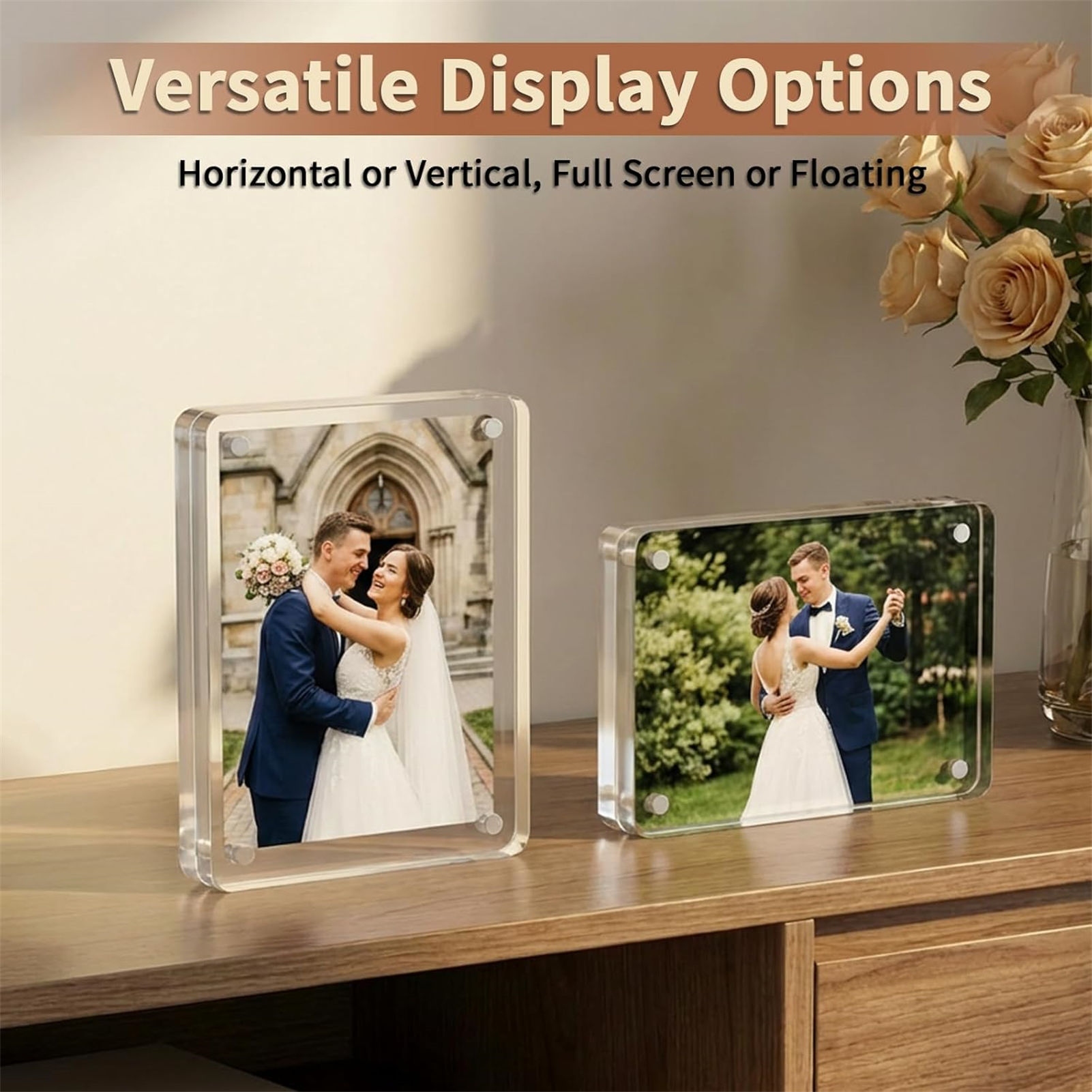Bingkai Foto Akrilik Magnetik  - Photo Acrylic Block ulasan dan harga