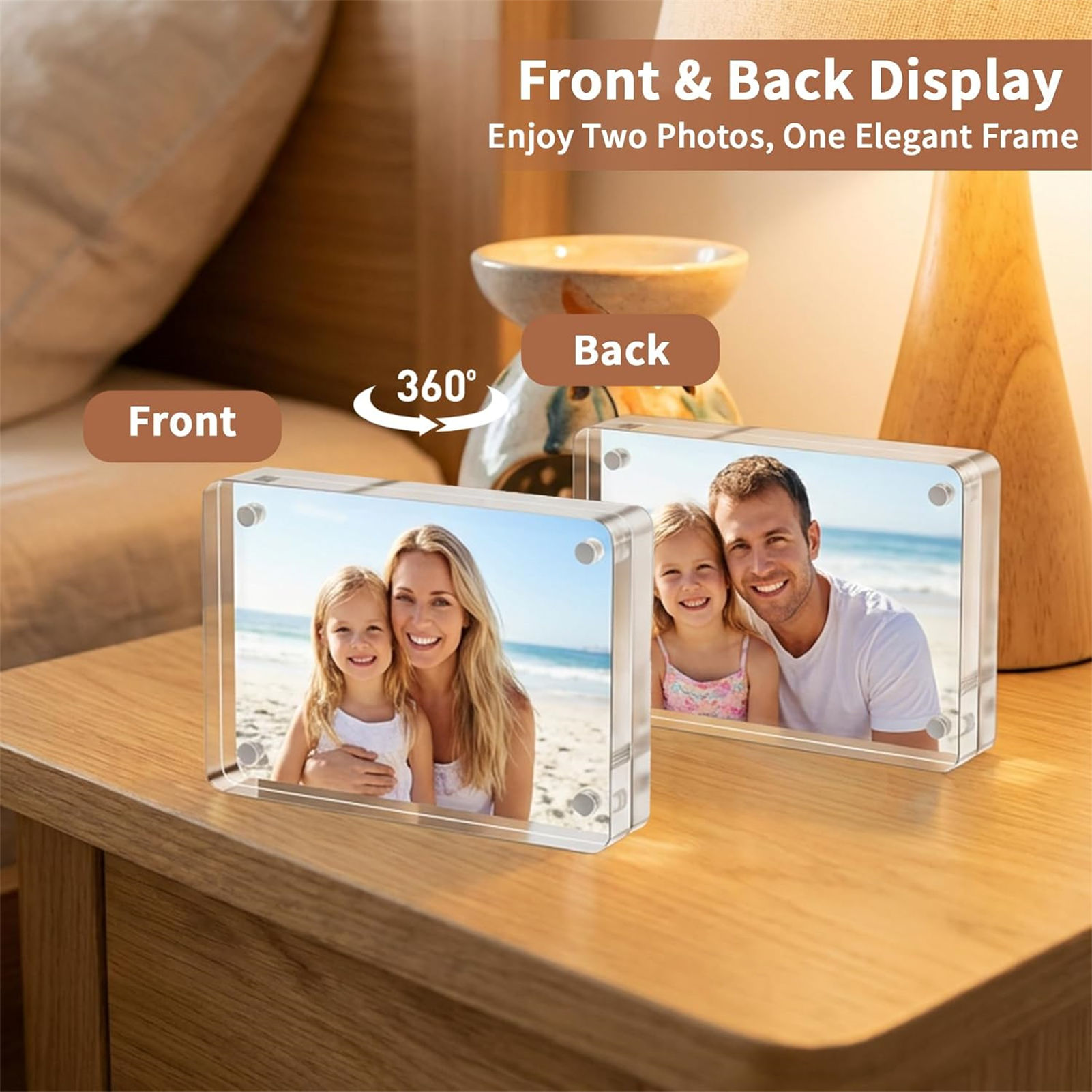Bingkai Foto Akrilik Magnetik  - Photo Acrylic Block ulasan dan harga