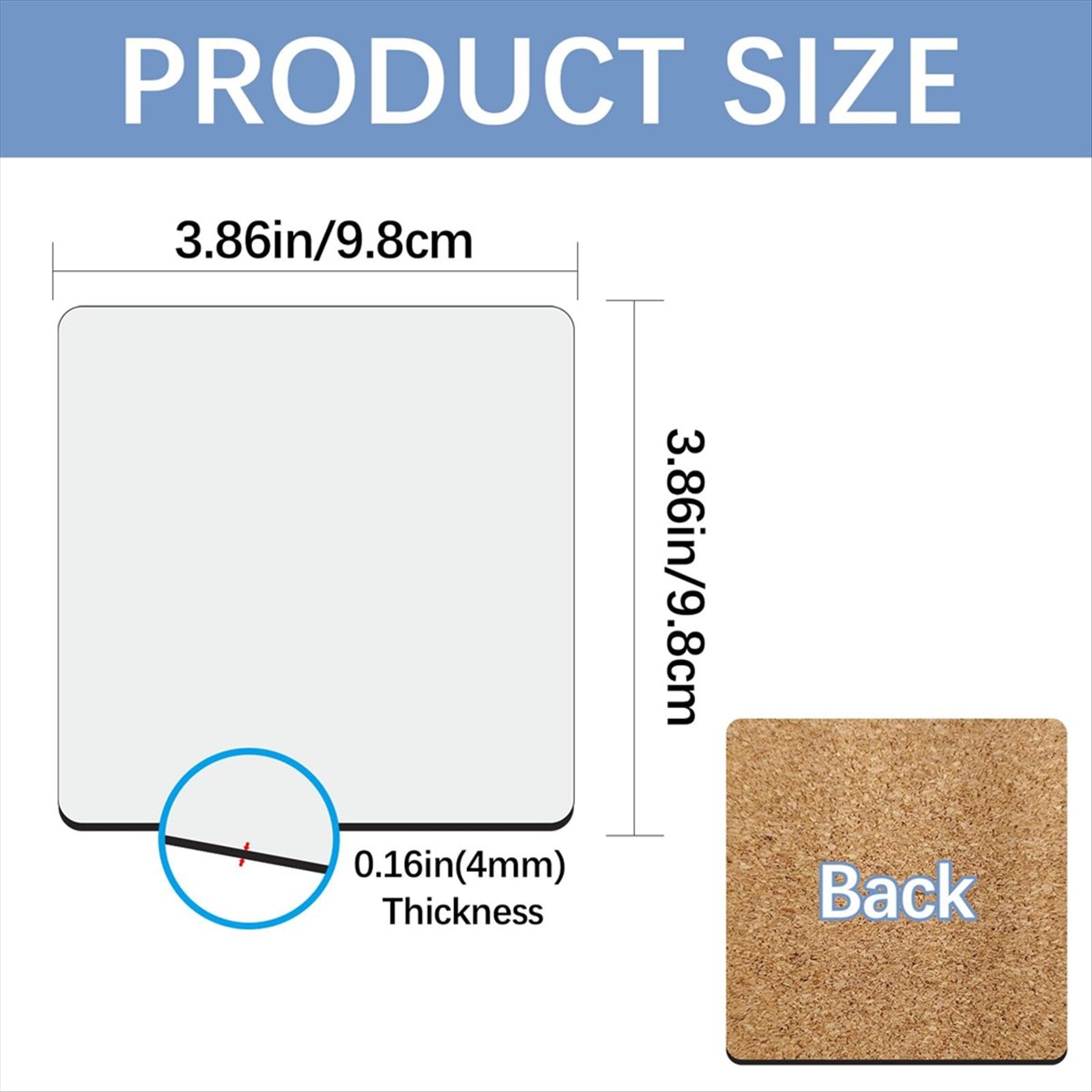ABYA 30 Pcs Coaster Kosong unt - Coaster Sublimation Blank ulasan dan harga