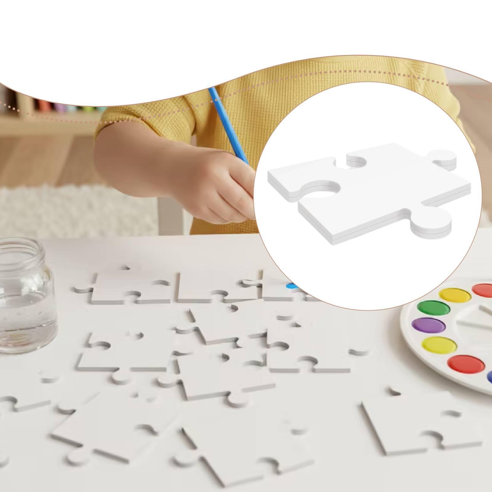 24Pcs Puzzle Jigsaw Kosong dar - Puzzle Blank White ulasan dan harga