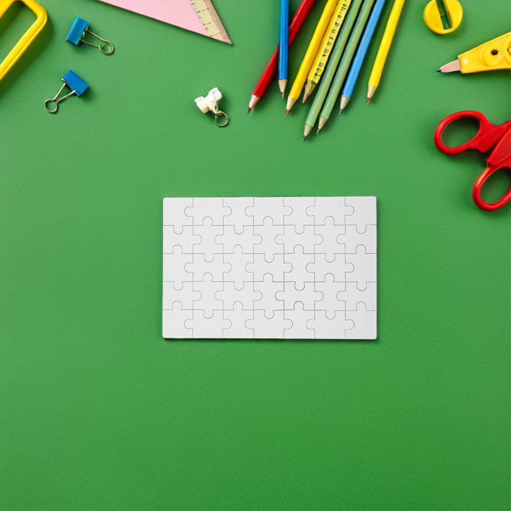 12 Buah Puzzle Kayu Putih Koso - Puzzle Blank White ulasan dan harga