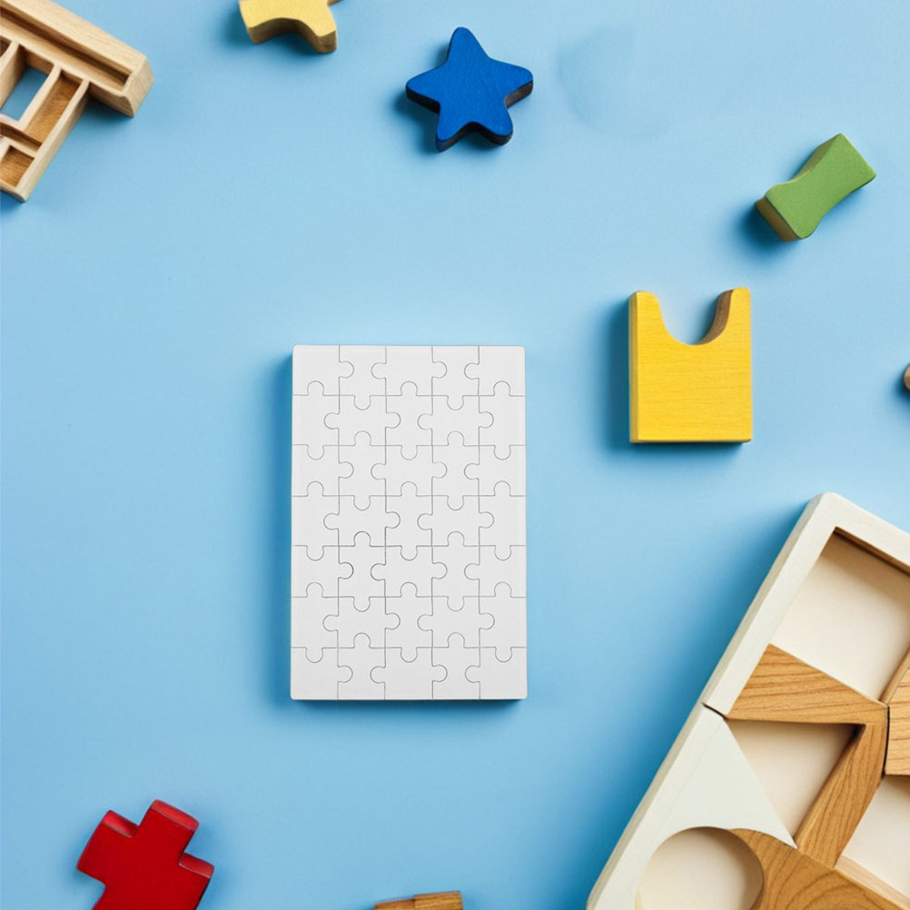 12 Buah Puzzle Kayu Putih Koso - Puzzle Blank White ulasan dan harga